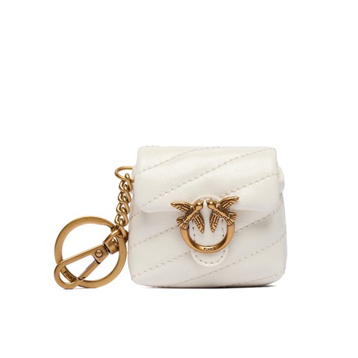 Brelok PINKO Airpods Love Puff Microfiber Shiny Calf AI 25-26 PCPL 105869 A370 Biały ze sklepu eobuwie.pl w kategorii Breloki - zdjęcie 186245020