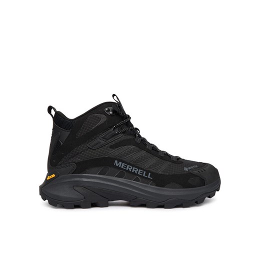 Trekkingi Merrell Moab Speed 2 Mid Gtx J037501 Czarny ze sklepu eobuwie.pl w kategorii Buty trekkingowe męskie - zdjęcie 186245084