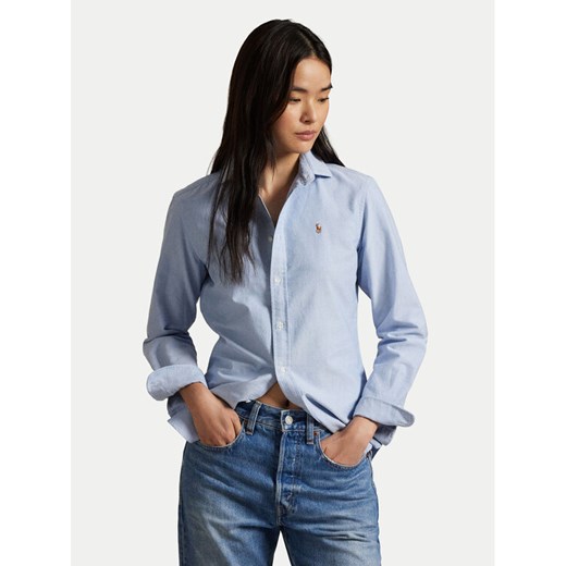 Polo Ralph Lauren Koszula 211891377001 Niebieski Regular Fit ze sklepu MODIVO w kategorii Koszule damskie - zdjęcie 186245463