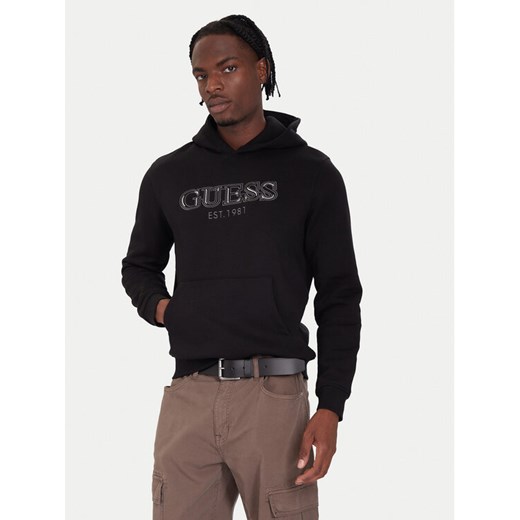 Guess Bluza M5BQ36 K9Z21 Czarny Regular Fit ze sklepu MODIVO w kategorii Bluzy męskie - zdjęcie 186245493