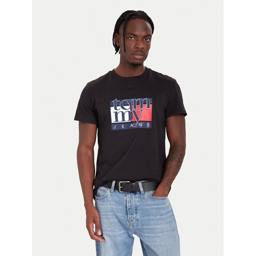 Tommy Jeans T-Shirt DM0DM21977 Czarny Regular Fit ze sklepu MODIVO w kategorii T-shirty męskie - zdjęcie 186245540