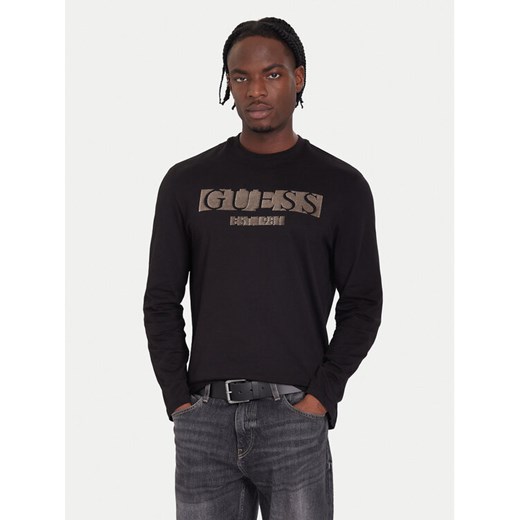 Guess Longsleeve M5BI10 K8FQ4 Czarny Regular Fit ze sklepu MODIVO w kategorii T-shirty męskie - zdjęcie 186245572