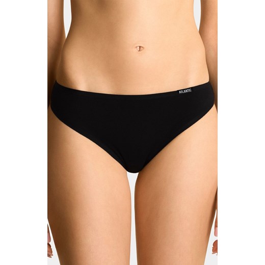 3BLP-602 bawełniane czarne figi z niską talią 3-pack, Kolor czarny, Rozmiar S, ATLANTIC ze sklepu Primodo w kategorii Majtki damskie - zdjęcie 186246173