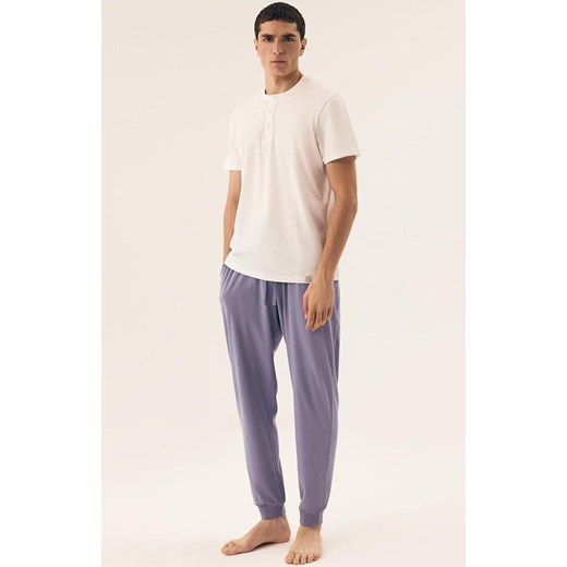 Henderson bawełniana piżama męska biało-niebieska Marc 43033-00X, Kolor biało-niebieski, Rozmiar M, Henderson ze sklepu Primodo w kategorii Piżamy męskie - zdjęcie 186246374