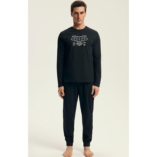 Henderson bawełniana piżama męska Loger 43469-99X, Kolor czarny, Rozmiar M, Henderson ze sklepu Primodo w kategorii Piżamy męskie - zdjęcie 186246391