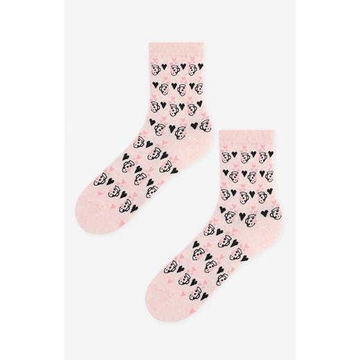 Marilyn skarpetki damskie w kubeczki SL Love Cup, Kolor różowy-wzór, Rozmiar 36-40, Marilyn ze sklepu Primodo w kategorii Skarpetki damskie - zdjęcie 186246573