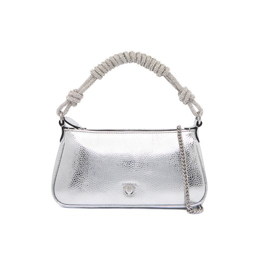 Torebka PINKO Half Moon Baguette Mini AI 25-26 PLTT 105915 A2WD Srebrny ze sklepu eobuwie.pl w kategorii Kopertówki - zdjęcie 186247311