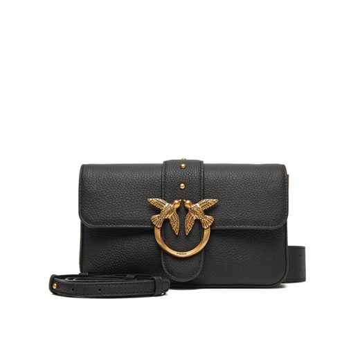 Torebka PINKO Love One Mini Slouchy Fl Al 25-26 104340 A2OX Czarny ze sklepu eobuwie.pl w kategorii Torebki damskie - zdjęcie 186247312