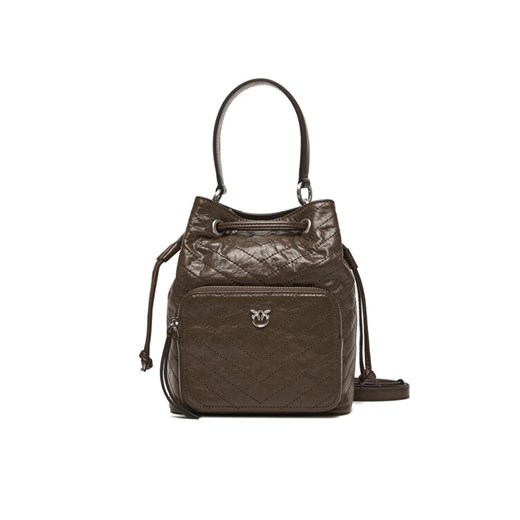Torebka PINKO Cargo Bucket Al 25-26 PLTT 105112 A2JC Brązowy ze sklepu eobuwie.pl w kategorii Torebki worki - zdjęcie 186247344