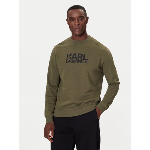KARL LAGERFELD Bluza 705091 554917 Zielony Regular Fit ze sklepu MODIVO w kategorii Bluzy męskie - zdjęcie 186247771