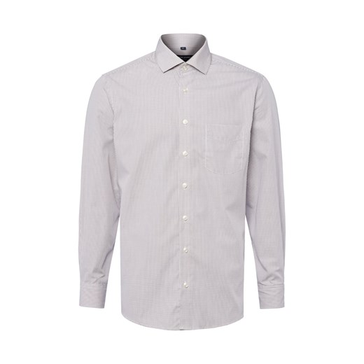 Andrew James Koszula męska Mężczyźni Regular Fit Bawełna mocca w kratkę ze sklepu vangraaf w kategorii Koszule męskie - zdjęcie 186249170