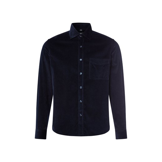 Nils Sundström Męska koszula sztruksowa Mężczyźni Regular Fit Bawełna granatowy jednolity - id: 785577-0005-09920 - marki Nils Sundström - 186249184 Nils Sundström Męska koszula sztruksowa Mężczyźni Regular Fit Bawełna granatowy jednolity ze sklepu vangraaf w kategorii Koszule męskie - zdjęcie 186249184