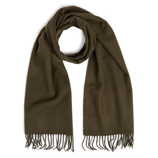 Finshley & Harding Męski szalik z czystego kaszmiru Mężczyźni Kaszmir oliwkowy jednolity ze sklepu vangraaf w kategorii Szaliki męskie - zdjęcie 186249210