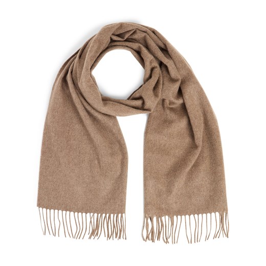 Finshley & Harding Męski szalik z czystego kaszmiru Mężczyźni Kaszmir taupe jednolity ze sklepu vangraaf w kategorii Szaliki męskie - zdjęcie 186249211