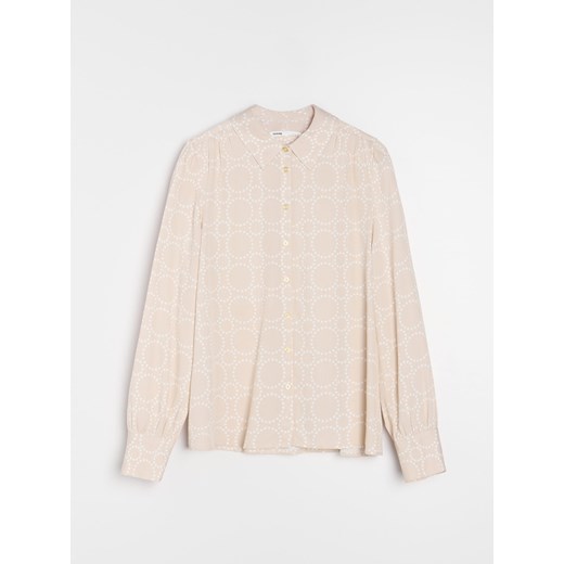 Sinsay - Koszula ze wzorem - kremowy Sinsay L Sinsay