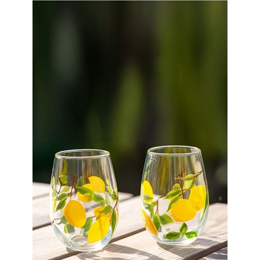 Sinsay - Szklanki w cytryny 2 pack - żółty ze sklepu Sinsay w kategorii Szklanki - zdjęcie 186251984