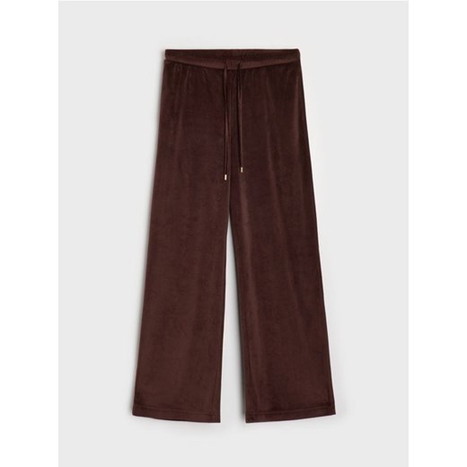 Sinsay - Spodnie wide leg - brązowy Sinsay XL Sinsay