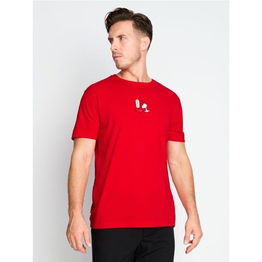Sinsay - Koszulka z krótkim rękawem Peanuts - czerwony ze sklepu Sinsay w kategorii T-shirty męskie - zdjęcie 186252122