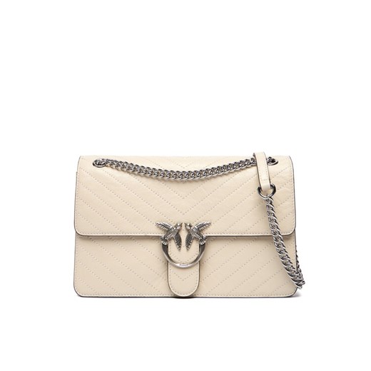 Torebka PINKO Love One Light Classic AI 25-26 PLTT 106174 A2JC Beżowy ze sklepu eobuwie.pl w kategorii Listonoszki - zdjęcie 186252212