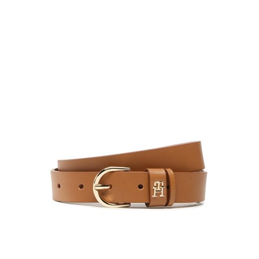 Tommy Hilfiger Pasek Damski Th Timeless 2.5 AW0AW14244 Brązowy ze sklepu MODIVO w kategorii Paski damskie - zdjęcie 186252541