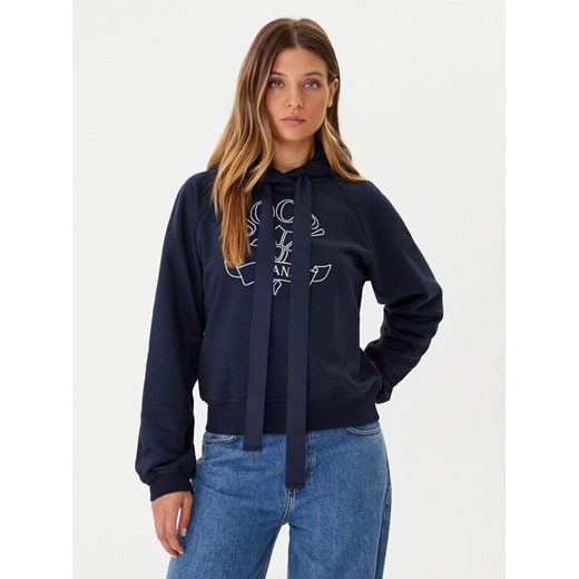 JOOP! Jeans Bluza Tinna 30046176 Granatowy Regular Fit ze sklepu MODIVO w kategorii Bluzy damskie - zdjęcie 186252581