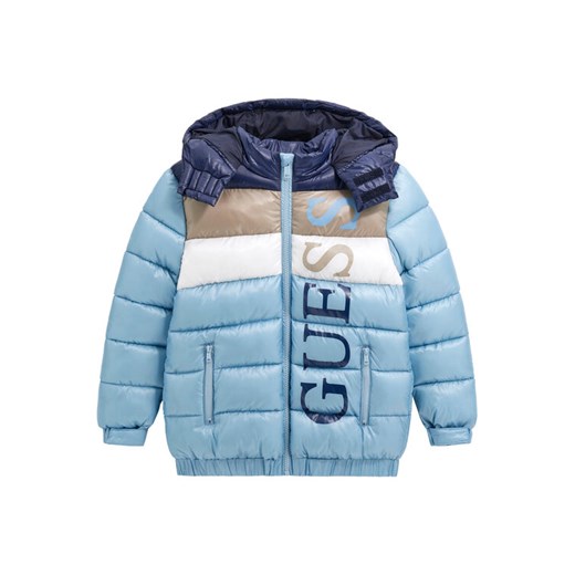 Guess Kurtka zimowa L5BL09 WEGY0 Niebieski Regular Fit ze sklepu MODIVO w kategorii Kurtki chłopięce - zdjęcie 186252621