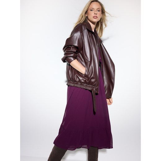 Mohito - Kurtka typu biker - mahoń ze sklepu Mohito w kategorii Kurtki damskie - zdjęcie 186253342