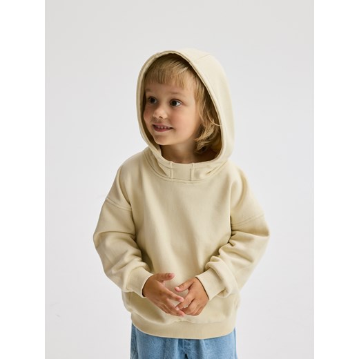 Reserved - Bawełniana bluza oversize - kremowy ze sklepu Reserved w kategorii Bluzy dziewczęce - zdjęcie 186253443