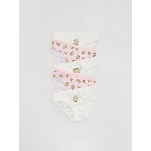 Reserved - Bawełniane majtki Pusheen 5 pack - złamana biel ze sklepu Reserved w kategorii Majtki dziecięce - zdjęcie 186253534