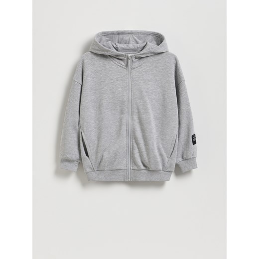 Reserved - Bawełniana bluza - jasnoszary ze sklepu Reserved w kategorii Bluzy chłopięce - zdjęcie 186254244