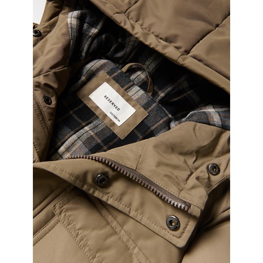 Reserved - Pikowana kurtka z kapturem - brązowy Reserved 146/152 (10-11 lat) Reserved