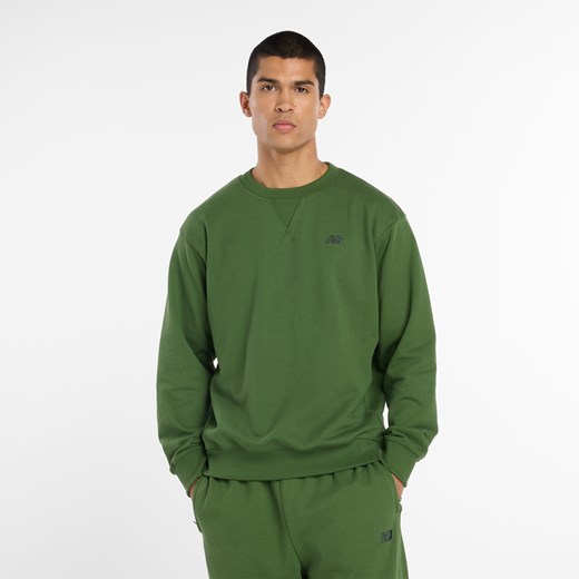 Bluza męska New Balance MT41506DAE – zielona ze sklepu New Balance Poland w kategorii Bluzy męskie - zdjęcie 186254470