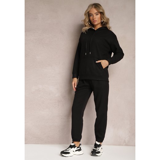 Czarny 2-częściowy Komplet Dresowy z Bluzą i Spodniami Orifira ze sklepu renee.pl w kategorii Komplety i garnitury damskie - zdjęcie 186254604