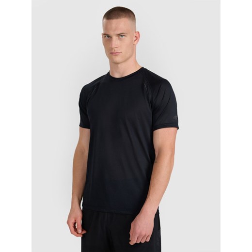 Męska koszulka do biegania 4F 4FWAW25TFTSM1499 - czarna ze sklepu Sportstylestory.com w kategorii T-shirty męskie - zdjęcie 186254820