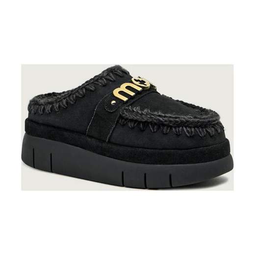 MOU Mule Bounce welt clog suede | z dodatkiem wełny | zamsz ze sklepu Gomez Fashion Store w kategorii Klapki damskie - zdjęcie 186254940