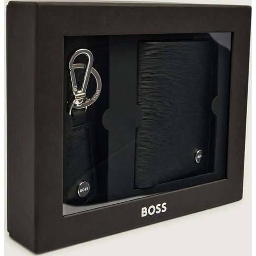 BOSS BLACK Skórzany portfel + brelok GBBM_Bifold&Keyring ze sklepu Gomez Fashion Store w kategorii Portfele męskie - zdjęcie 186255001
