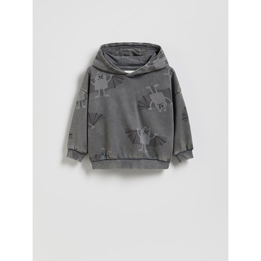 Reserved - Bluza oversize z nadrukiem - czarny ze sklepu Reserved w kategorii Bluzy chłopięce - zdjęcie 186256623