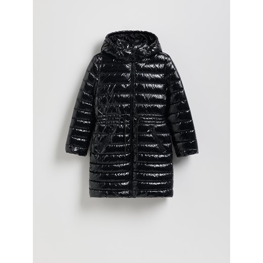 Reserved - Pikowany płaszcz z połyskiem - czarny ze sklepu Reserved w kategorii Płaszcze dziewczęce - zdjęcie 186256752