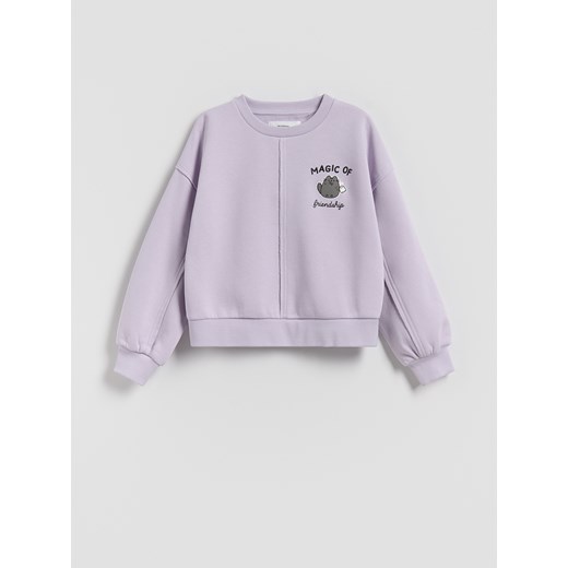 Reserved - Bluza Pusheen - lawendowy ze sklepu Reserved w kategorii Bluzy dziewczęce - zdjęcie 186256821