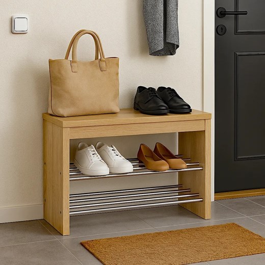 Stojak na buty do przedpokoju Xemir - dąb sonoma Profeos Edinos.pl