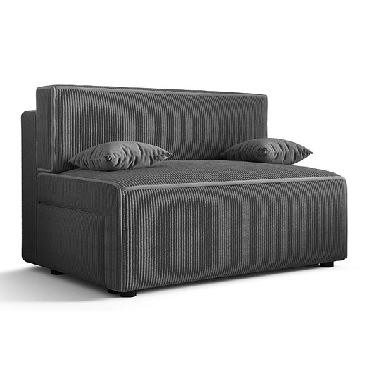 Ciemnoszara sztruksowa sofa rozkładana T7-A38 ze sklepu Edinos.pl w kategorii Sofy i kanapy - zdjęcie 186258353