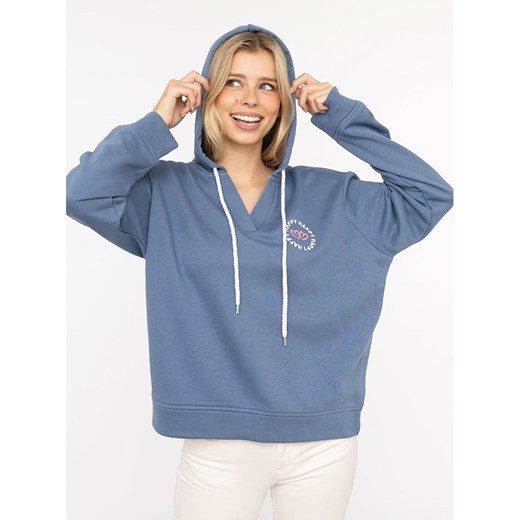 Zwillingsherz Bluza "Smile Everyday Enjoy" w kolorze niebieskim - id: 17688446 - marki Zwillingsherz - 186258652 Zwillingsherz Bluza "Smile Everyday Enjoy" w kolorze niebieskim ze sklepu Limango Polska w kategorii Bluzy damskie - zdjęcie 186258652