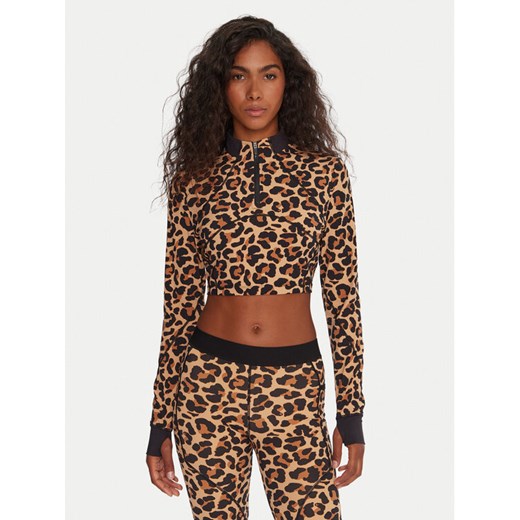 Reebok Bluza techniczna Francis RK25162CCW Beżowy Slim Fit ze sklepu MODIVO w kategorii Bluzy damskie - zdjęcie 186258760