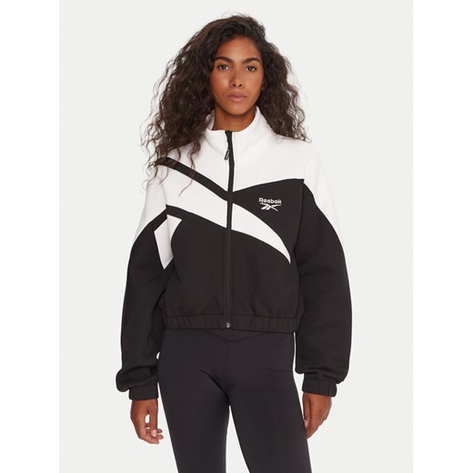 Reebok Bluza RK25139CCW Czarny Regular Fit ze sklepu MODIVO w kategorii Bluzy damskie - zdjęcie 186258803