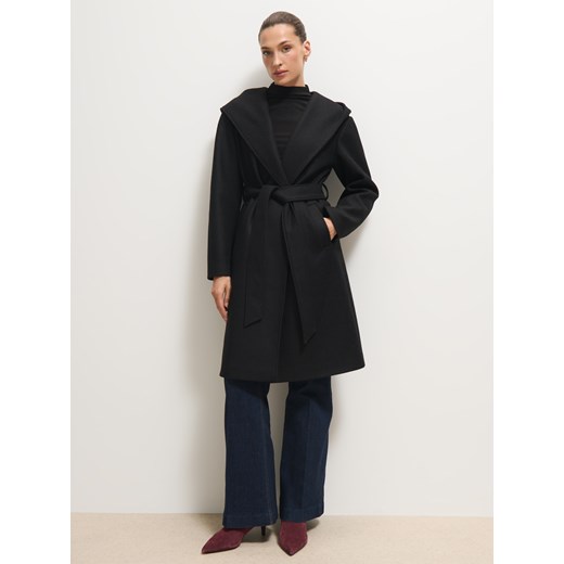 Mohito - Płaszcz z wiązaniem - czarny Mohito 40 Mohito