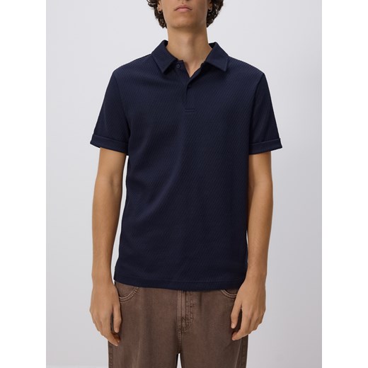 Reserved - Koszulka polo regular fit - granatowy ze sklepu Reserved w kategorii T-shirty męskie - zdjęcie 186259672