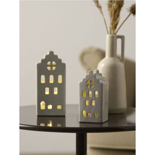 Sinsay - Ceramiczna lampka LED w kształcie kamieniczki - biały Sinsay One Size Sinsay