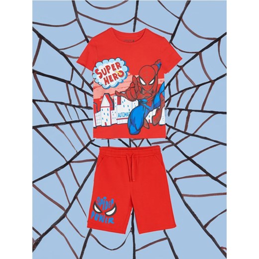 Sinsay - Komplet: koszulka i szorty Spiderman - czerwony ze sklepu Sinsay w kategorii Komplety chłopięce - zdjęcie 186261891