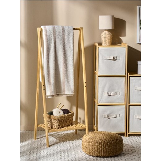 Sinsay - Koc w delikatne paski - kremowy ze sklepu Sinsay w kategorii Koce i pledy - zdjęcie 186261930