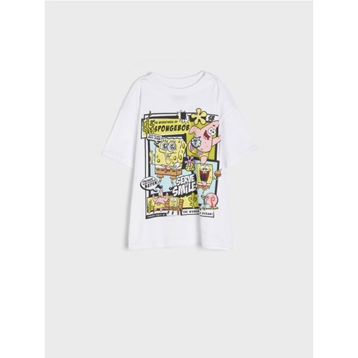 Sinsay - Koszulka SpongeBob - biały - id: 524BB-00X - marki Sinsay - 186261972 Sinsay - Koszulka SpongeBob - biały ze sklepu Sinsay w kategorii T-shirty chłopięce - zdjęcie 186261972